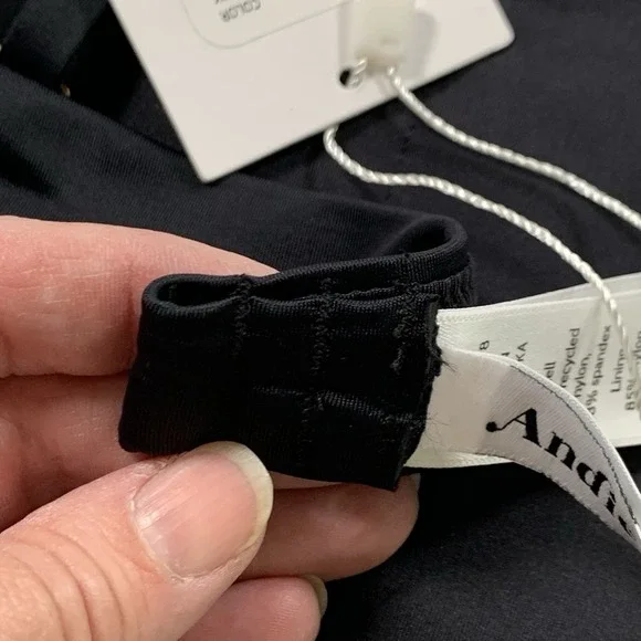 Andie Swim The Bora Bora Women's Black Bikini Halter Top Size XL Adjustable NWT‎ - Picture 11 of 12